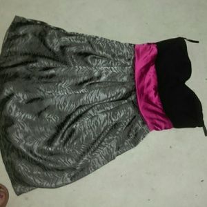 Strappless cocktail dress